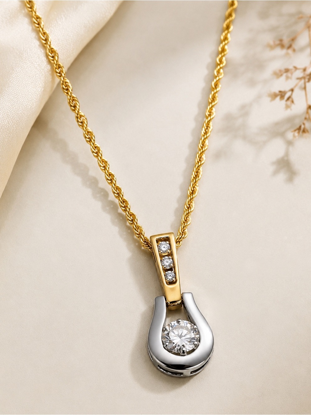 Stunning 2 tone pendant.